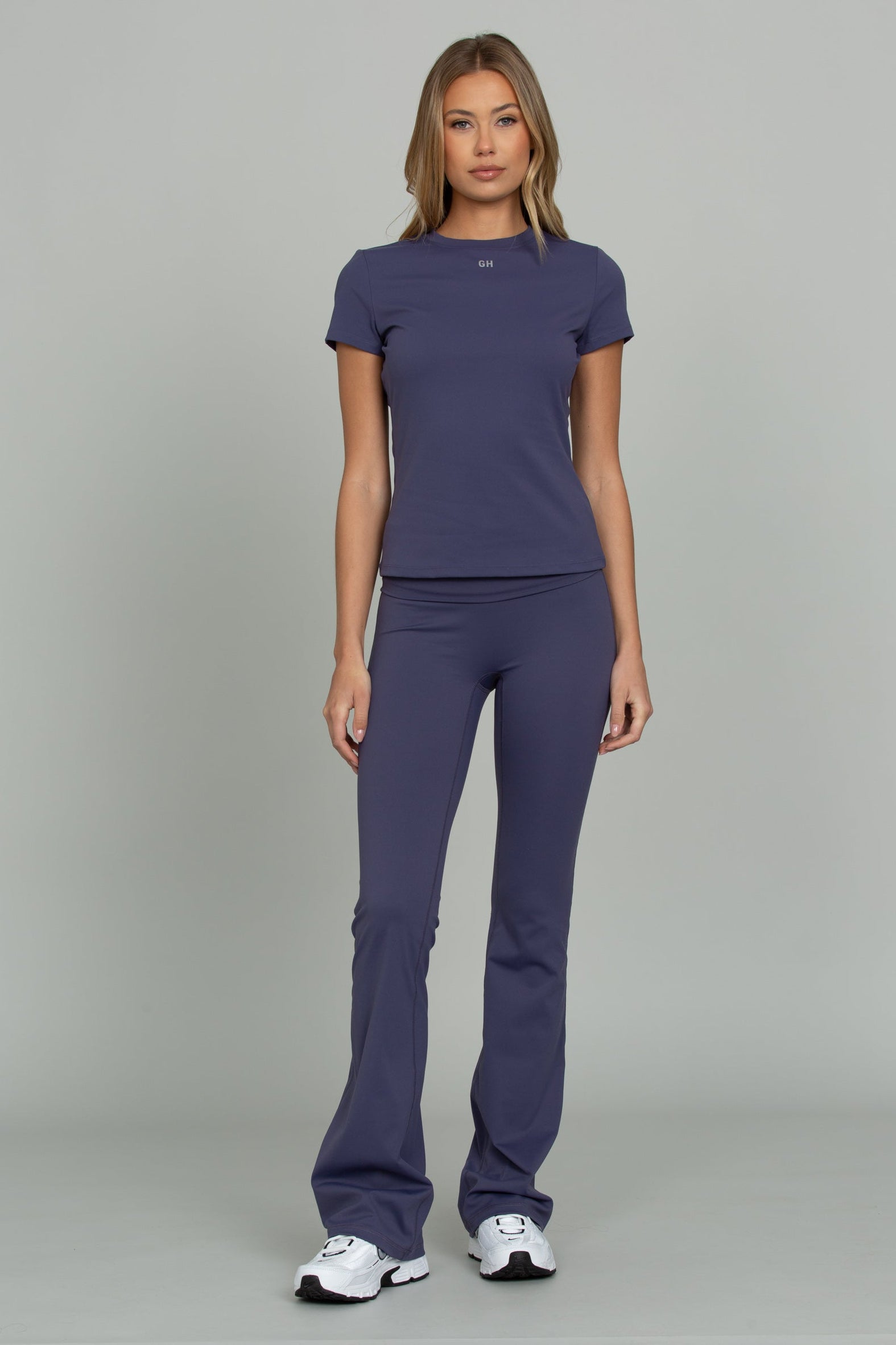 Pale Indigo Essential Foldover Flare Pant