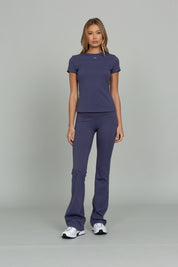 Pale Indigo Essential Foldover Flare Pant