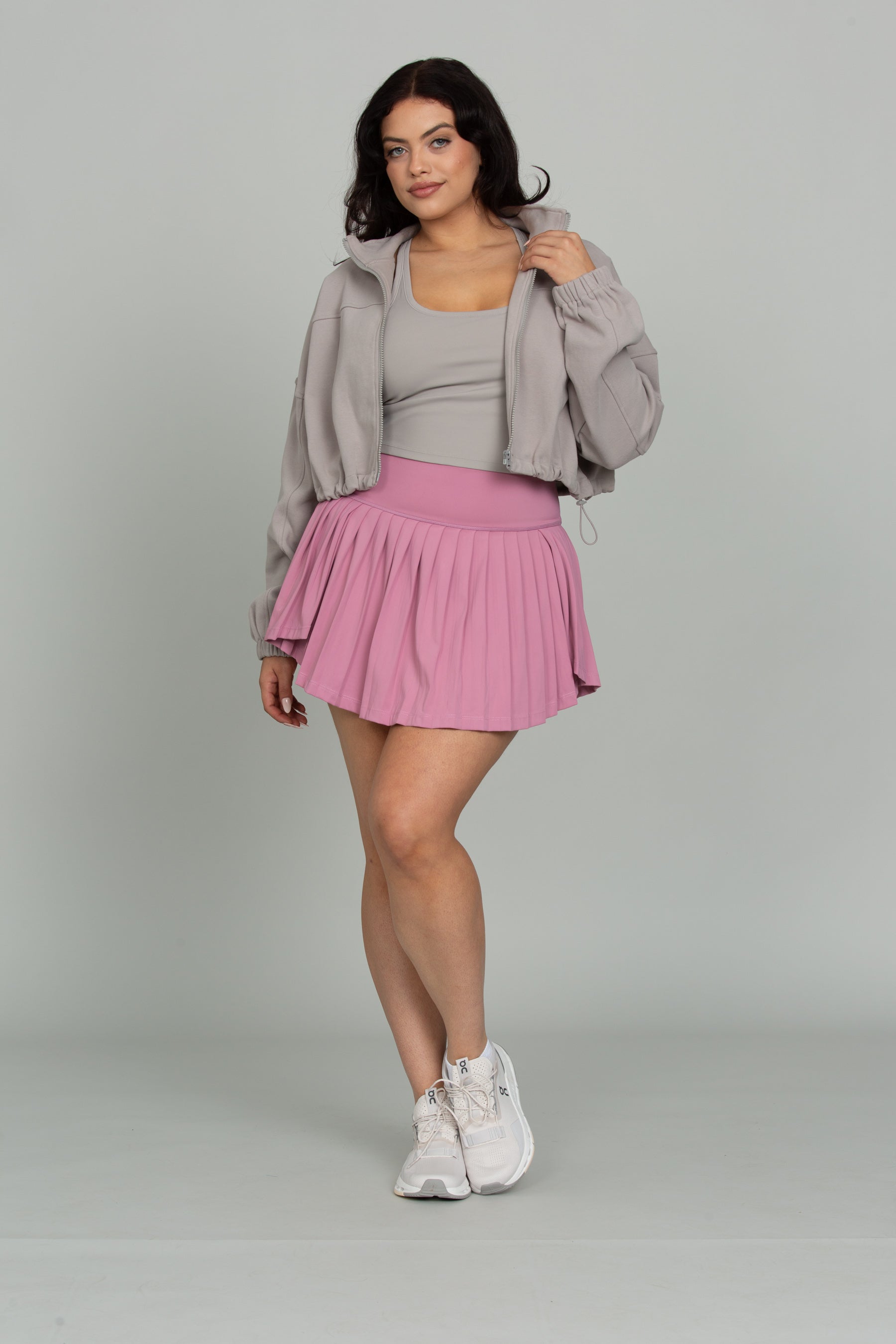 Misty Cinched Zip-Up Jacket