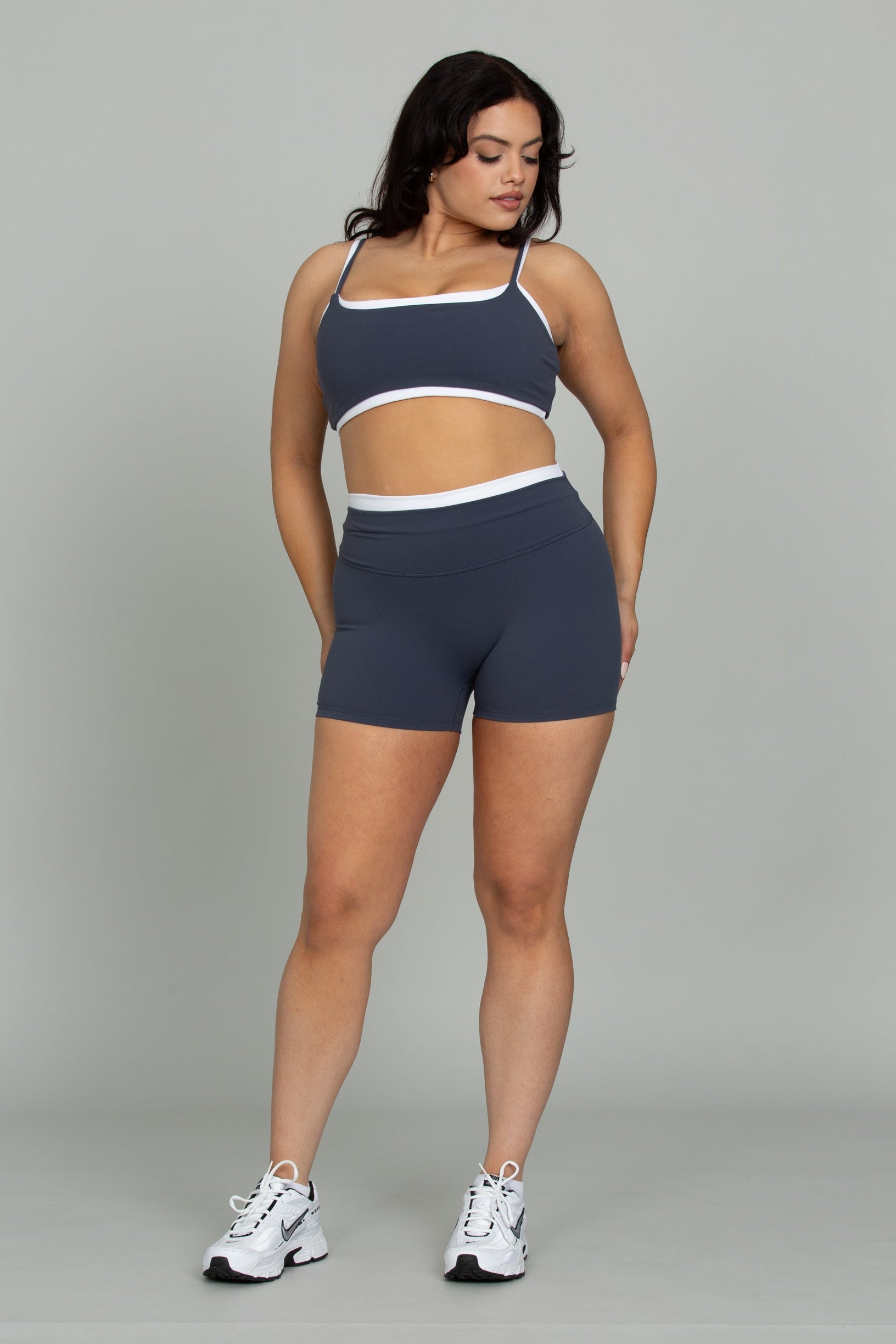 Bluewash Double Waist StrydeForm Short – Gold Hinge