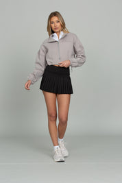 Misty Cinched Zip-Up Jacket