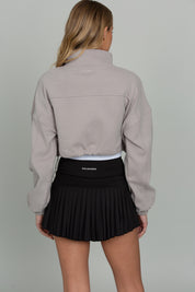 Misty Cinched Zip-Up Jacket