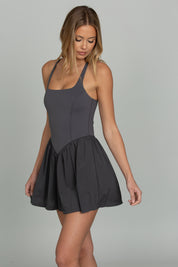 Peppercorn Cross Back Corset Dress