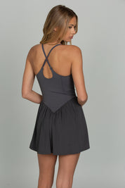 Peppercorn Cross Back Corset Dress
