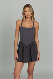 Peppercorn Cross Back Corset Dress