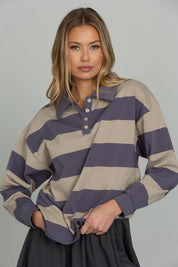 Dune Striped Rugby Long Sleeve