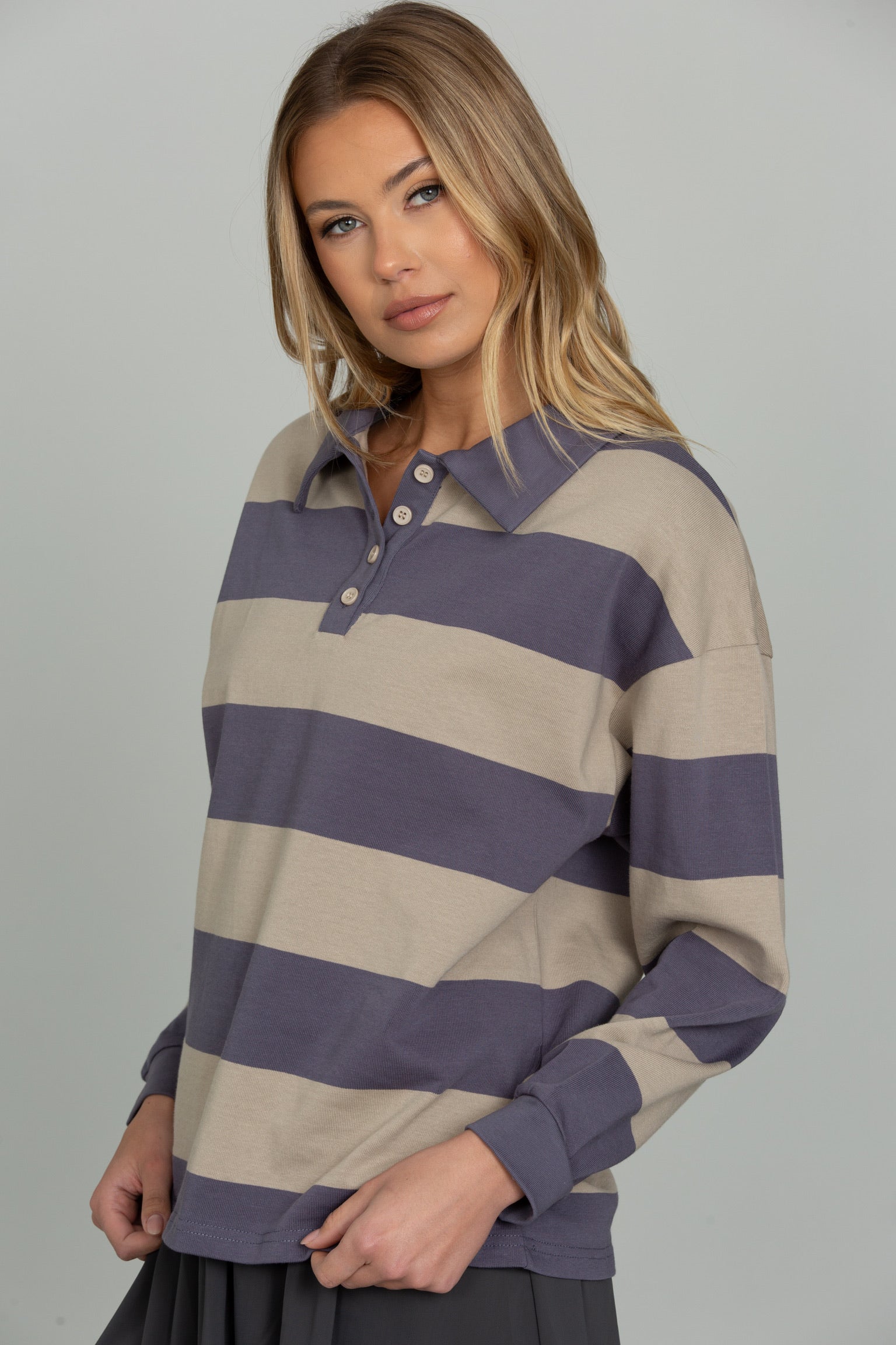 Dune Striped Rugby Long Sleeve