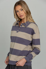Dune Striped Rugby Long Sleeve