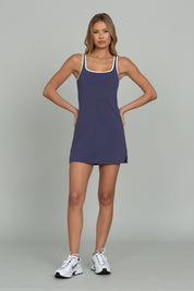 Pale Indigo Open Back Active Dress