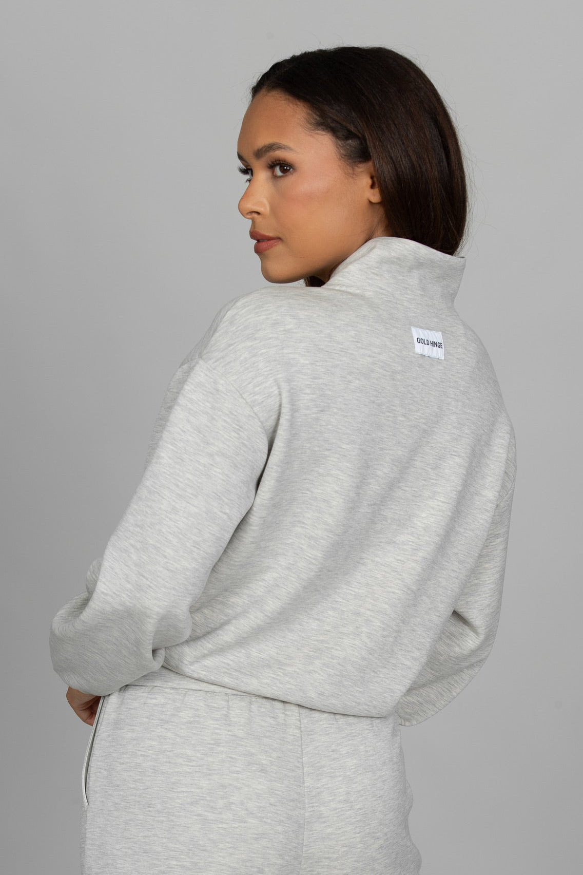 Heather Grey LuxeSoft Lounge Quarter Zip