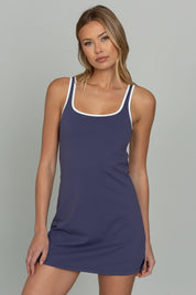 Pale Indigo Open Back Active Dress