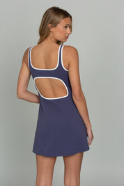 Pale Indigo Open Back Active Dress
