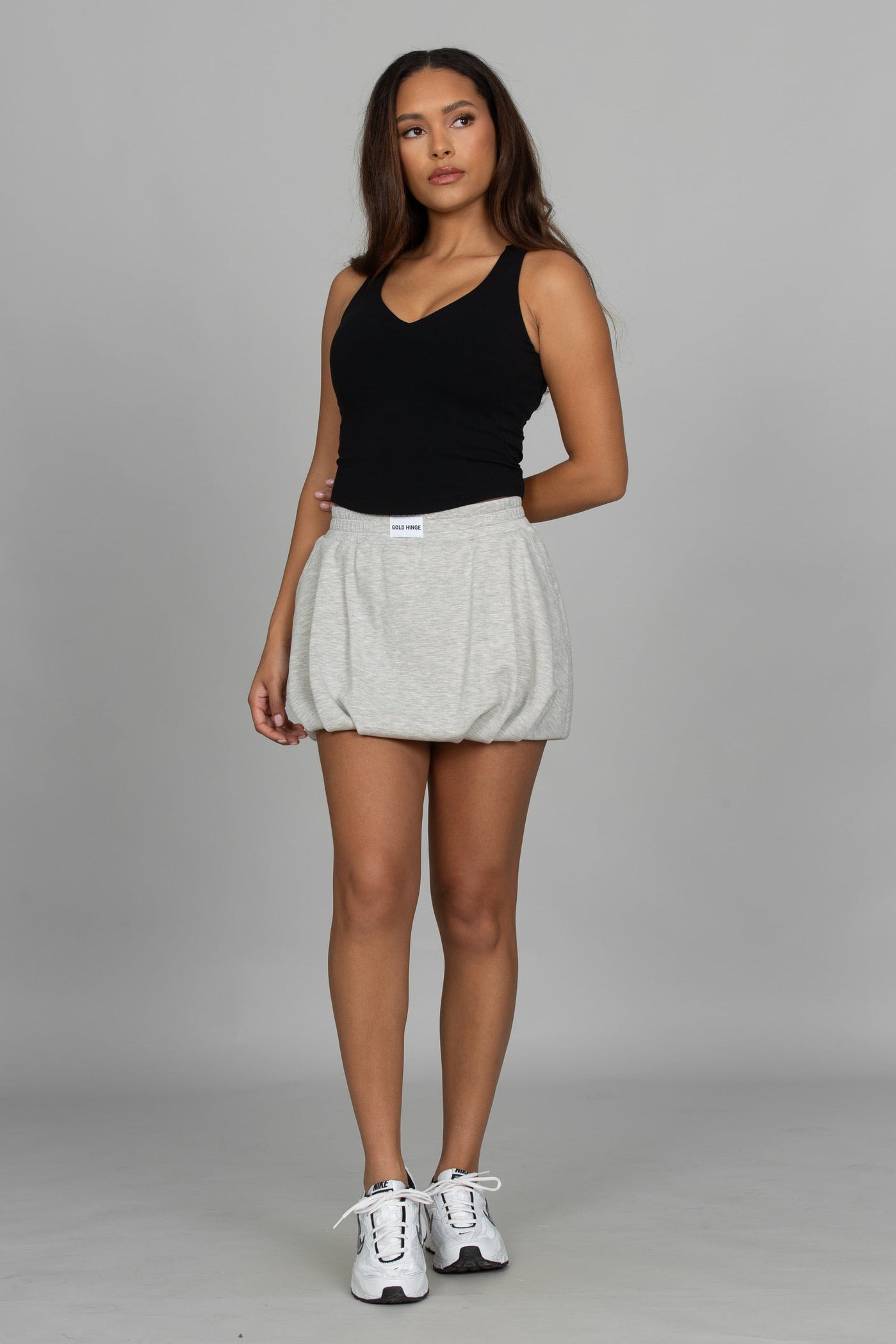 Black Open Back Sweetheart Tank – Gold Hinge