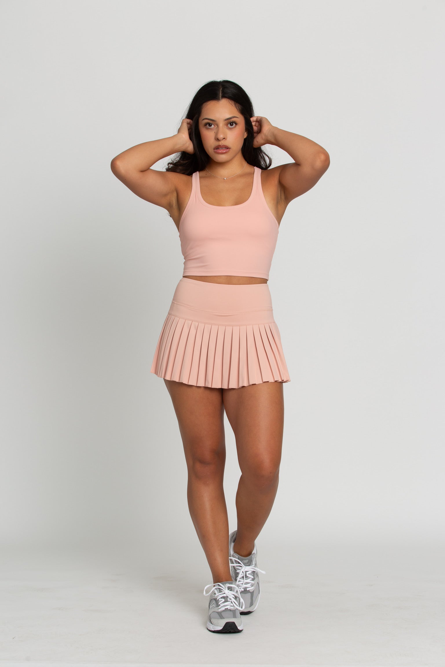 Peach Racerback Crop Tank