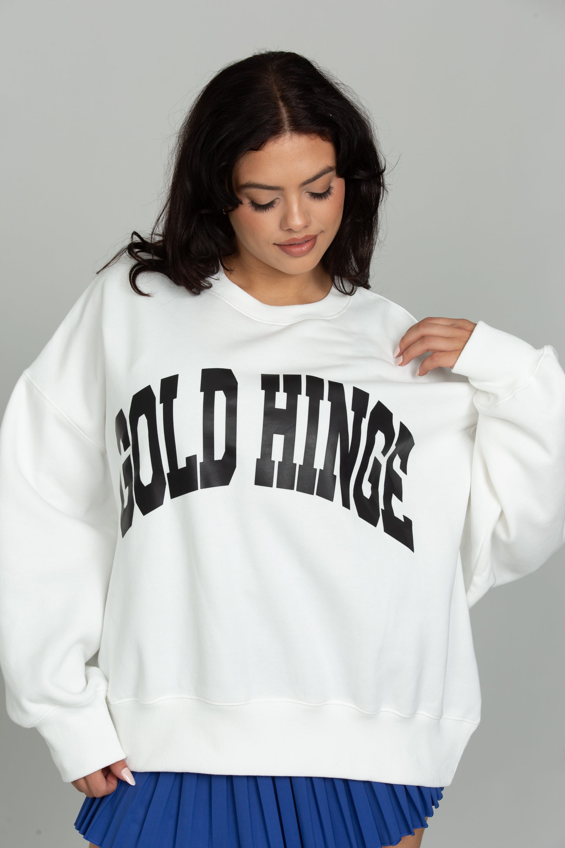 Ivory GH Wide Arm Sweatshirt – Gold Hinge