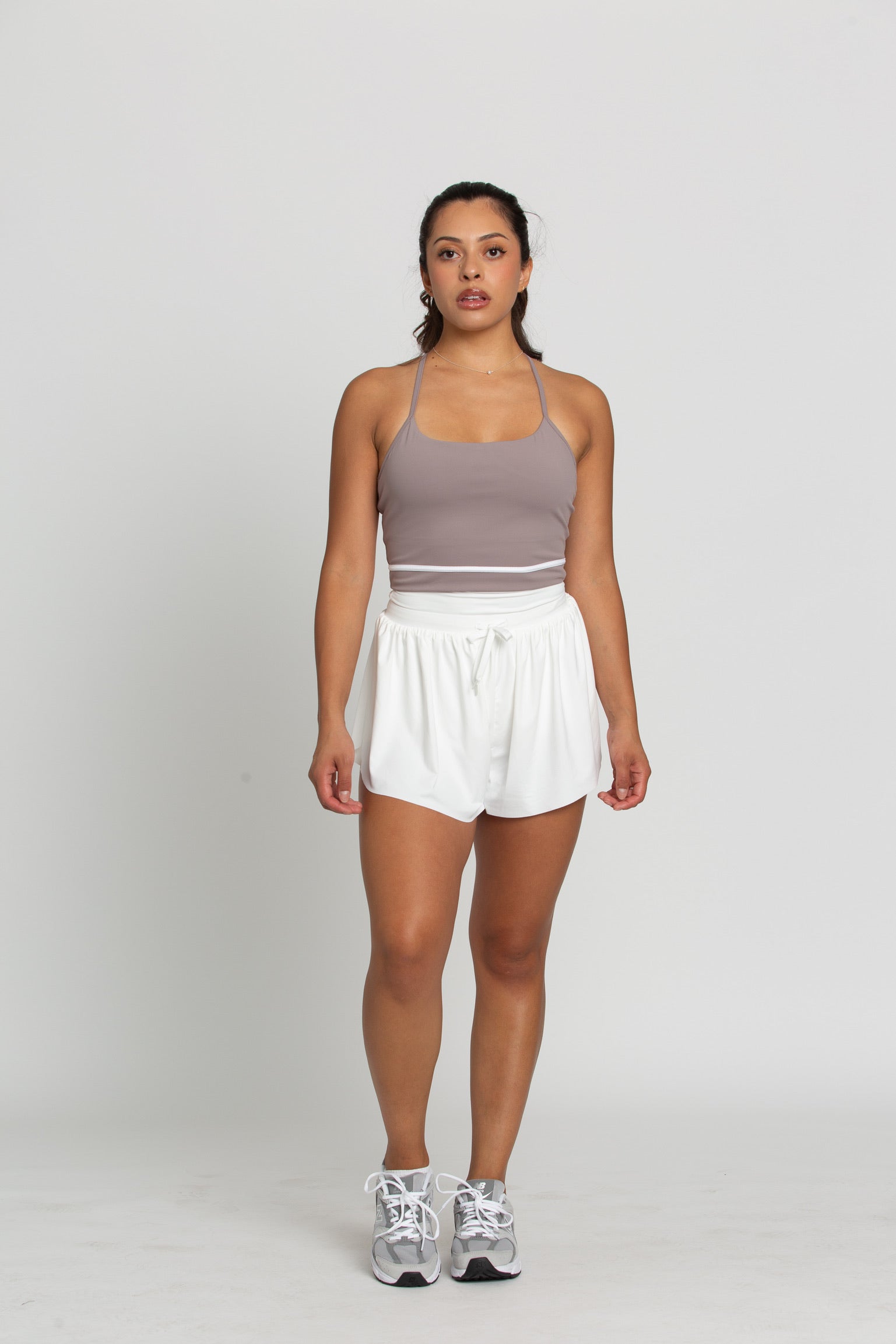 White Go-with-the-Flow Athletic Shorts