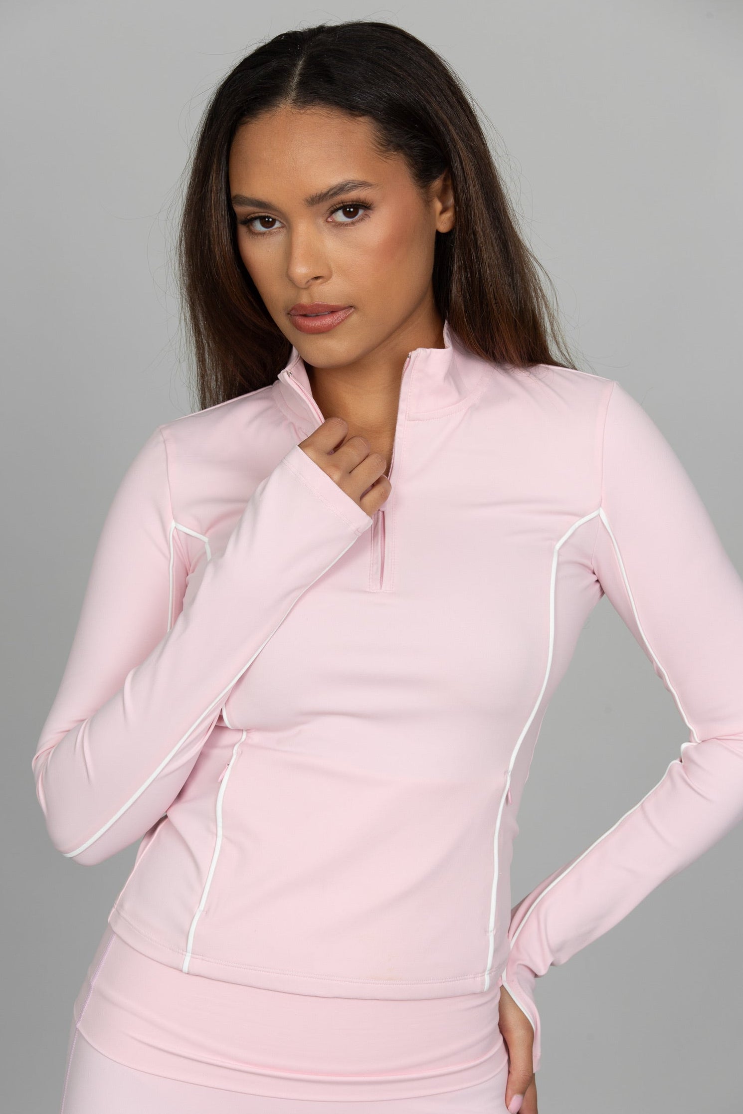 Ballet Pink Essential Half-Zip Jacket [Pre-Order]