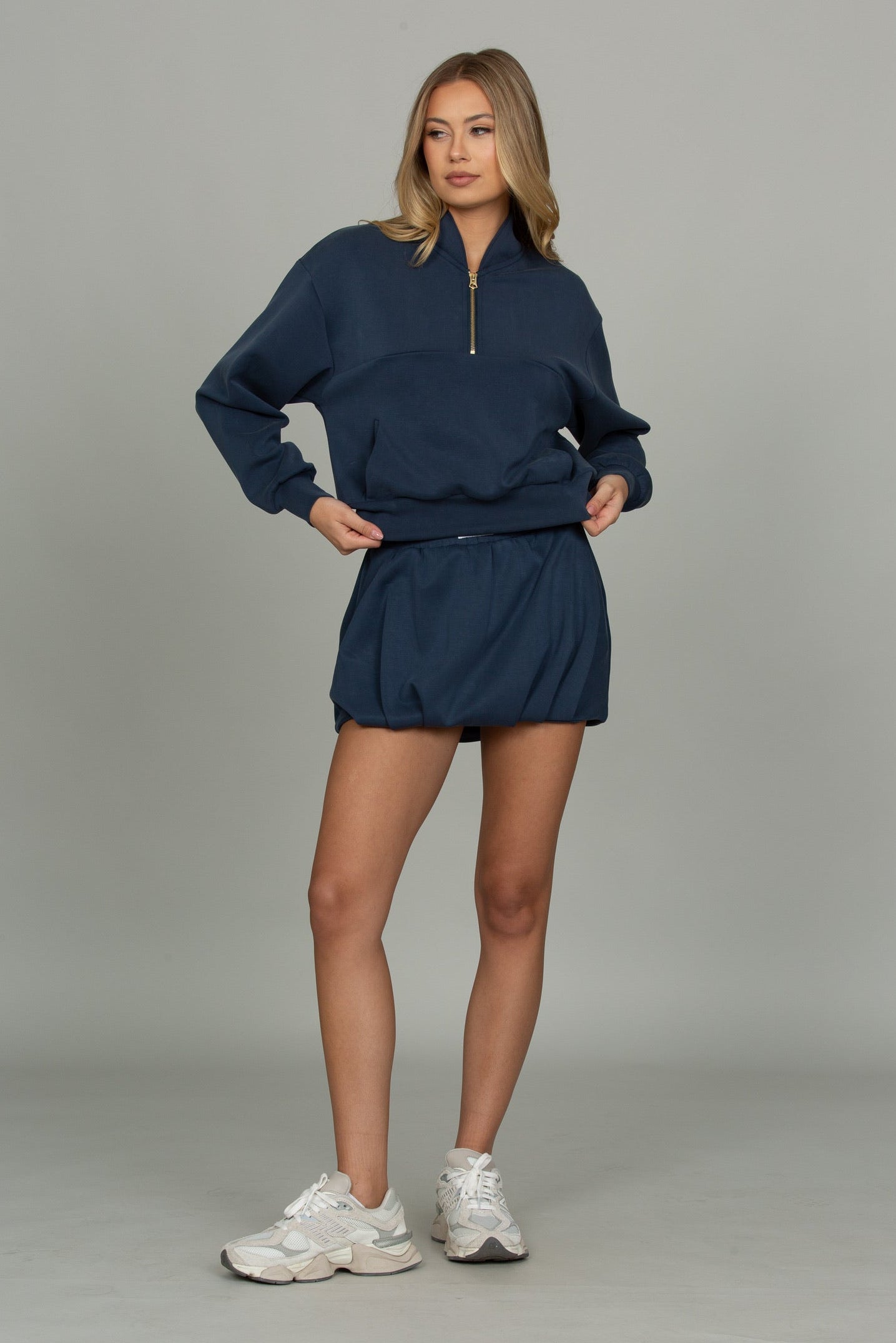 Stone Navy LuxeSoft Bubble Skirt