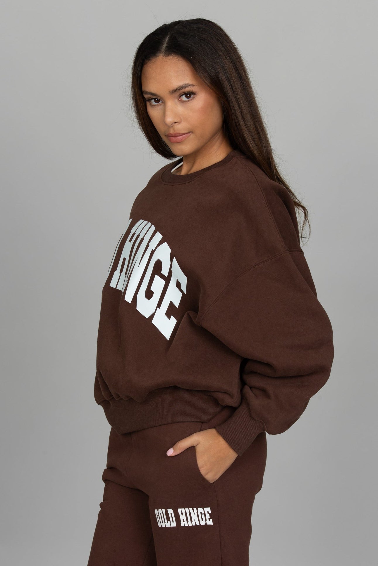 Dark Brown GH Wide Arm Sweatshirt