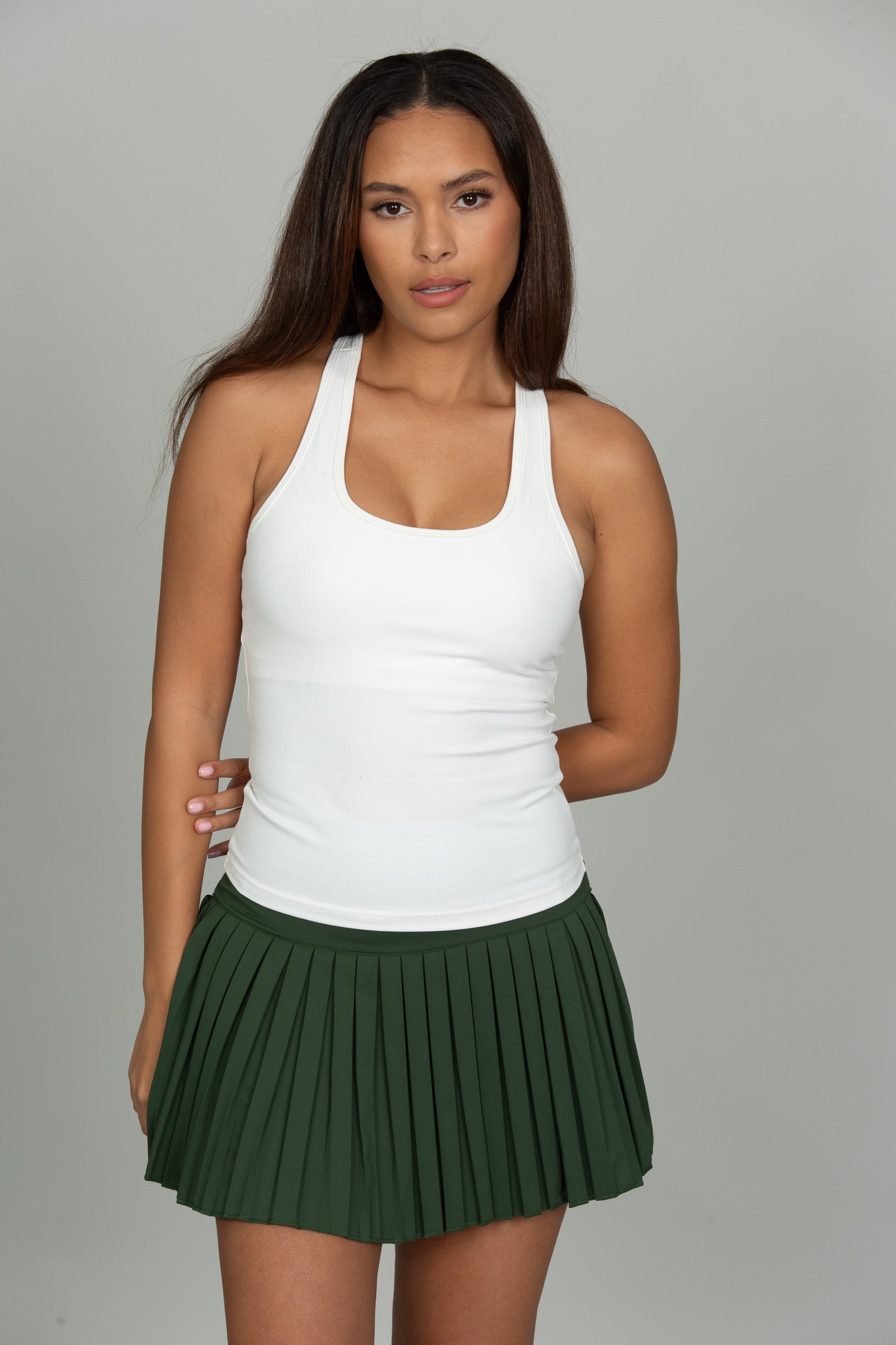 15" Forest Green Pleated Tennis Skirt