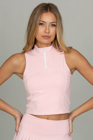 Almond Blossom Day to Night Quarter-Zip Top – Gold Hinge