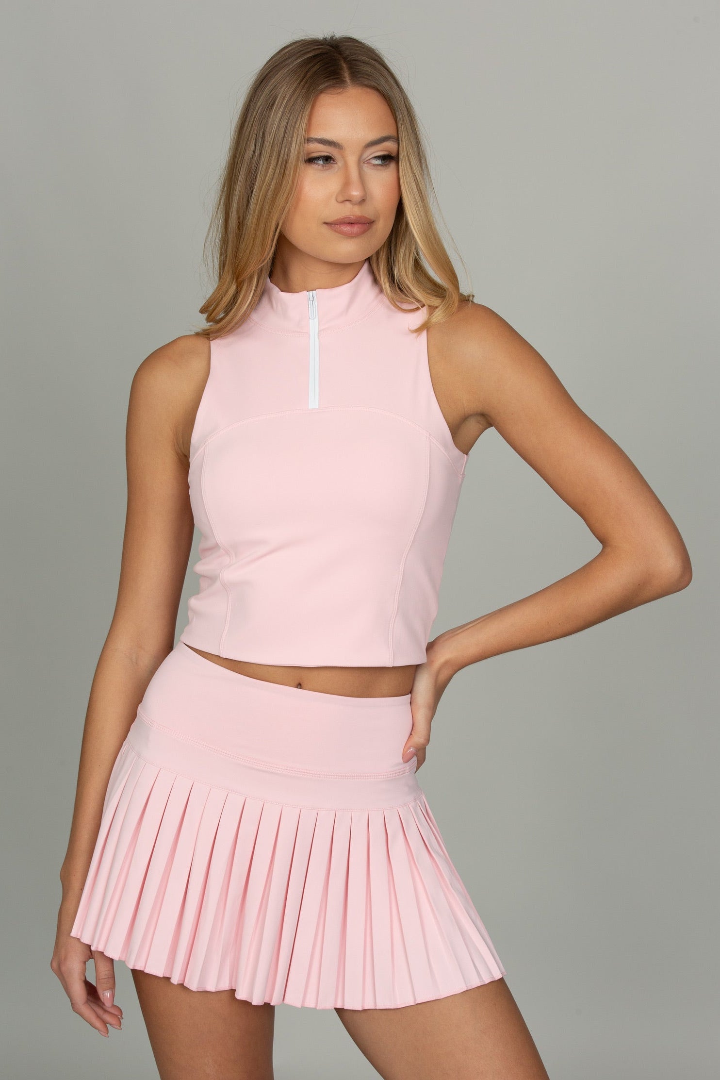 Almond Blossom Pleated Tennis Skirt