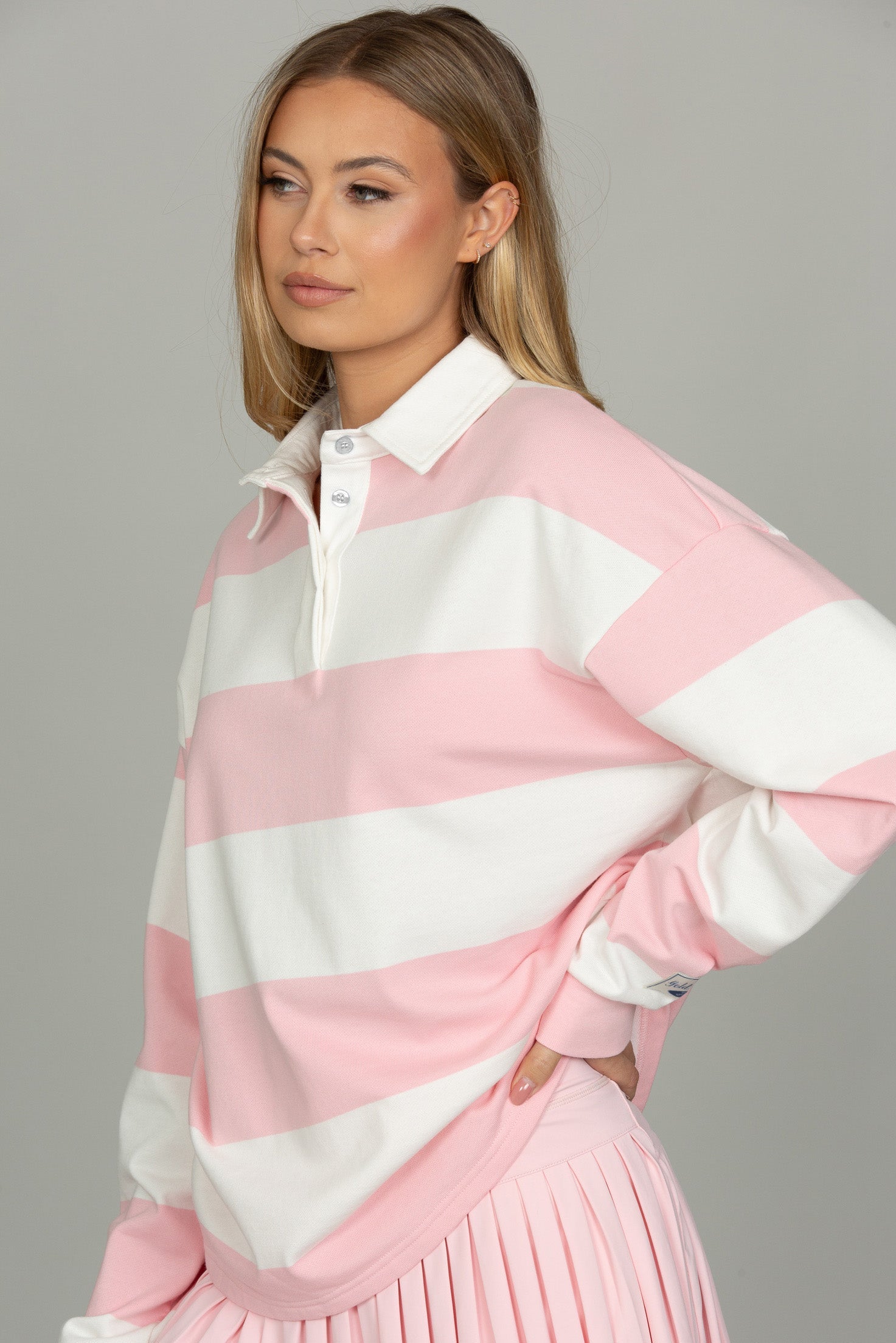 Almond Blossom Striped Rugby Top