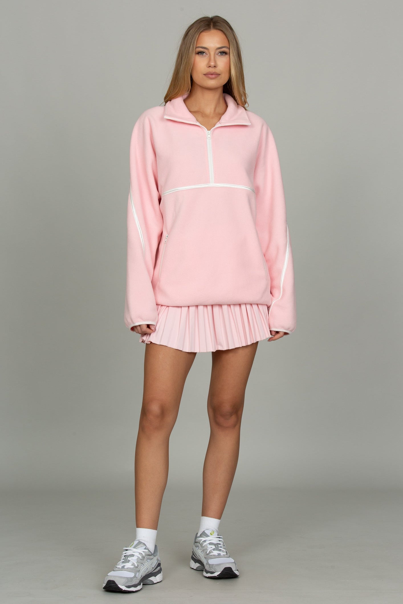 thevirgins トップス pink English Factory: Get Going Pink Zip Cardigan – Shop the Mint
