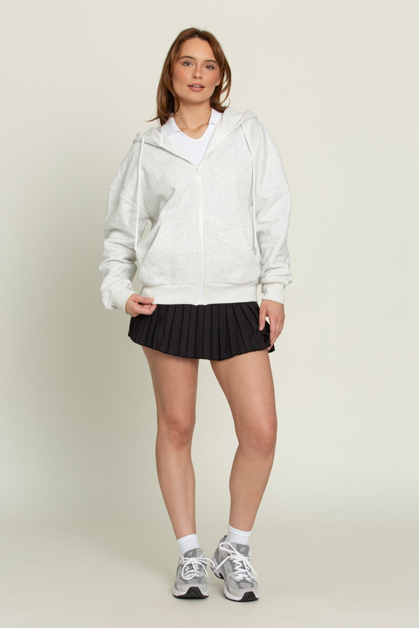 Light Heather Grey Hoodie Jacket