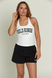 White Racerback Sport Tank Top