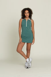 Evergreen Half-Zip Collar Active Dress