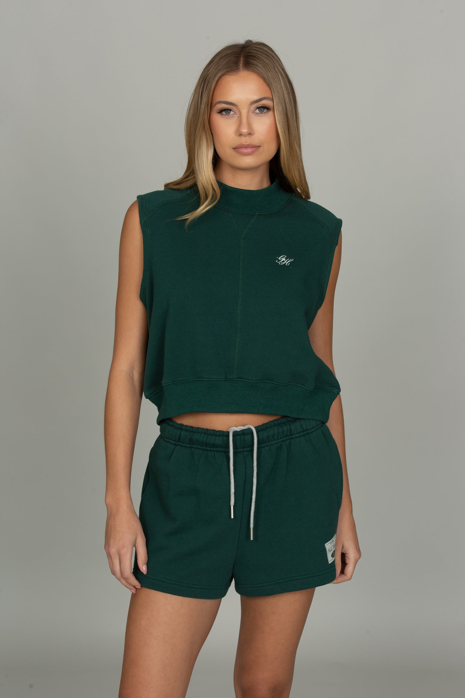 Hunter Green Loose Sweat Short
