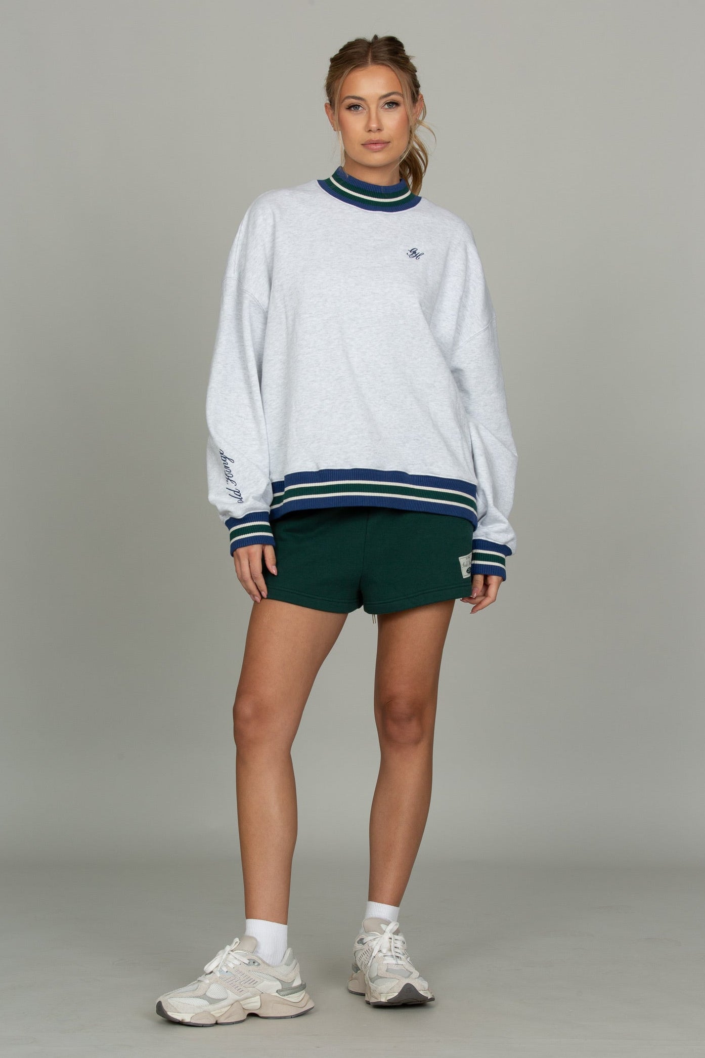 Heather Grey Prep Courtside Mock Neck