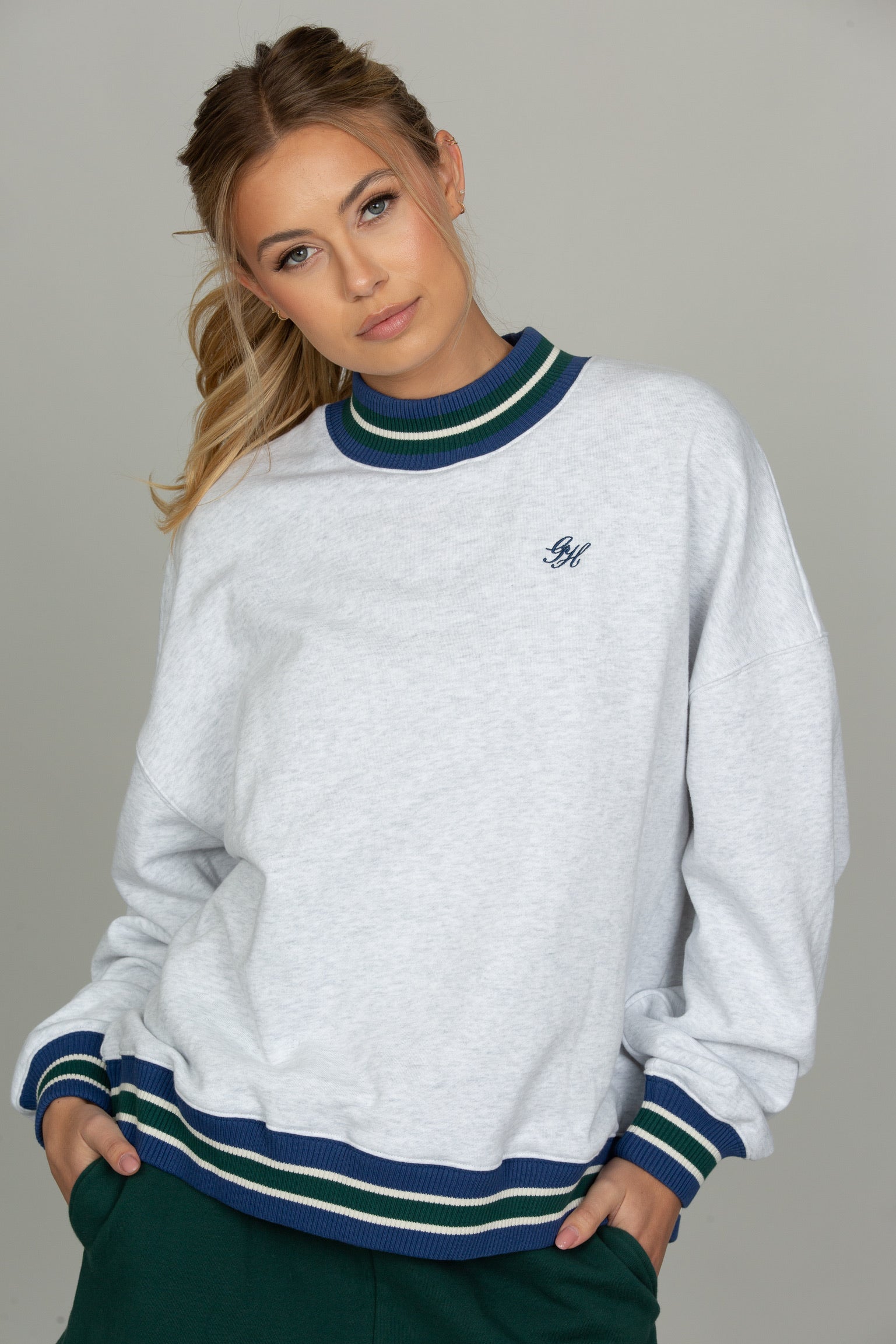 Heather Grey Prep Courtside Mock Neck