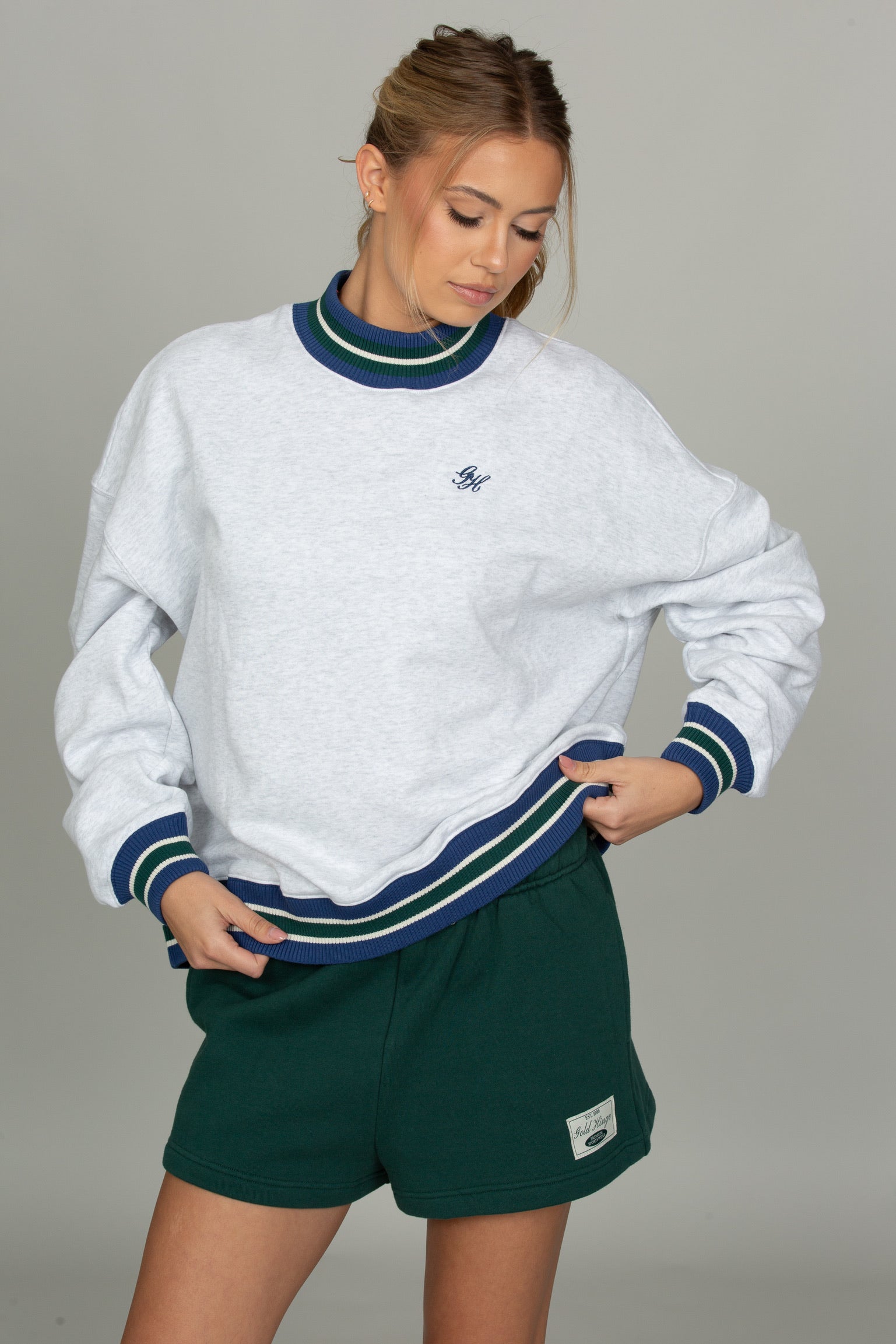 Hunter Green Loose Sweat Short