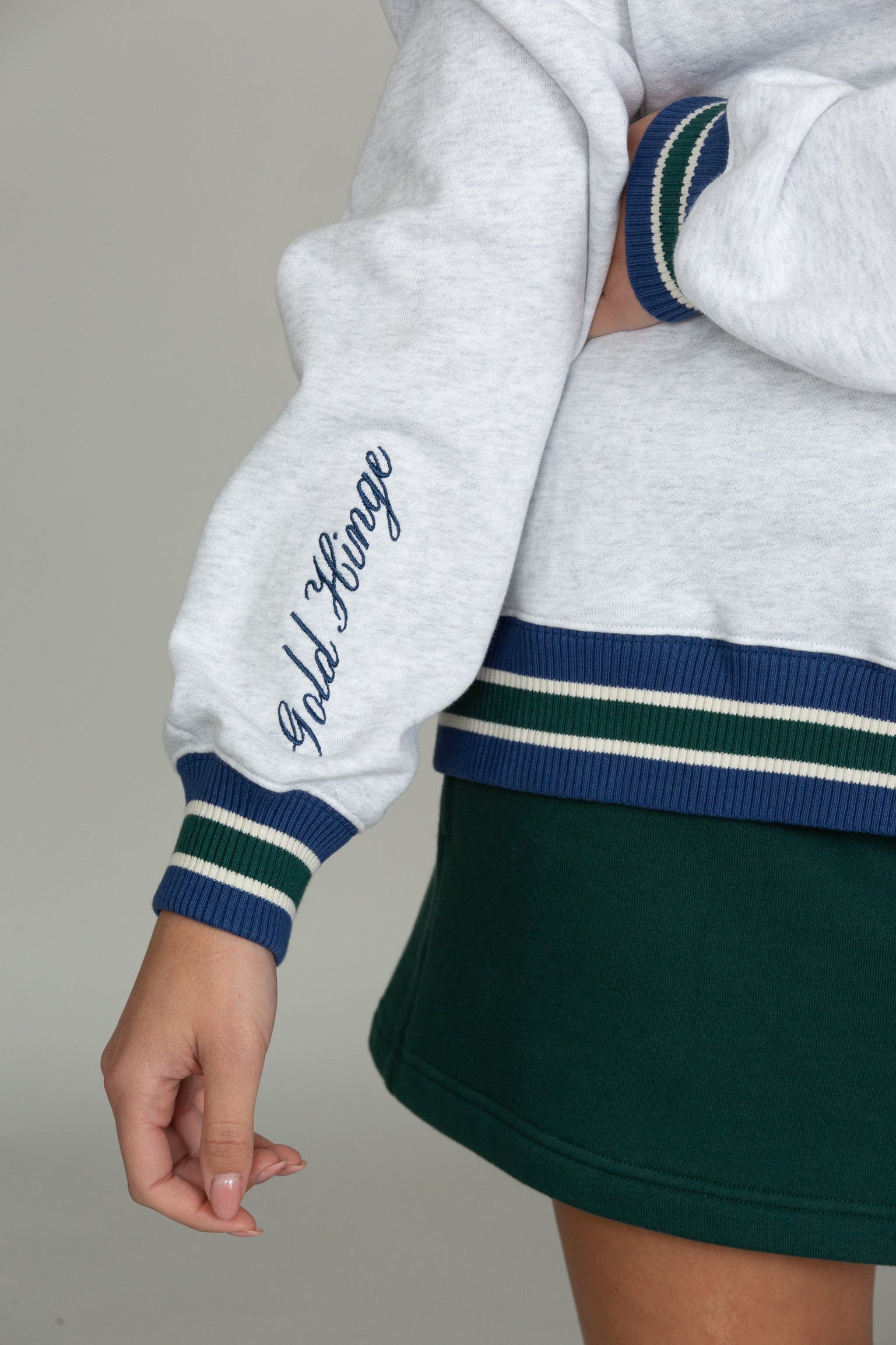 Heather Grey Prep Courtside Mock Neck