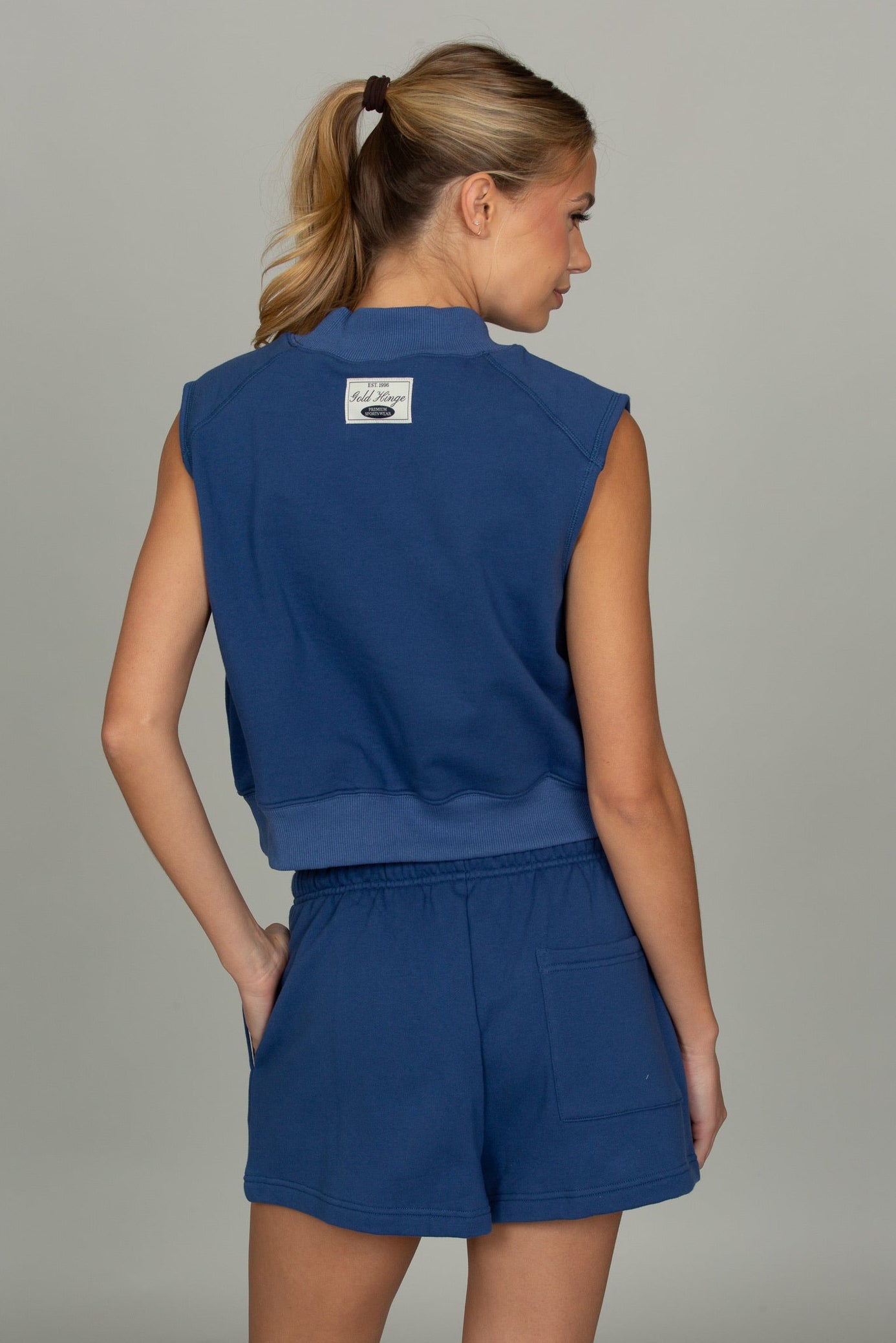 Azure Mock Neck Sleeveless Top 2.0 – Gold Hinge