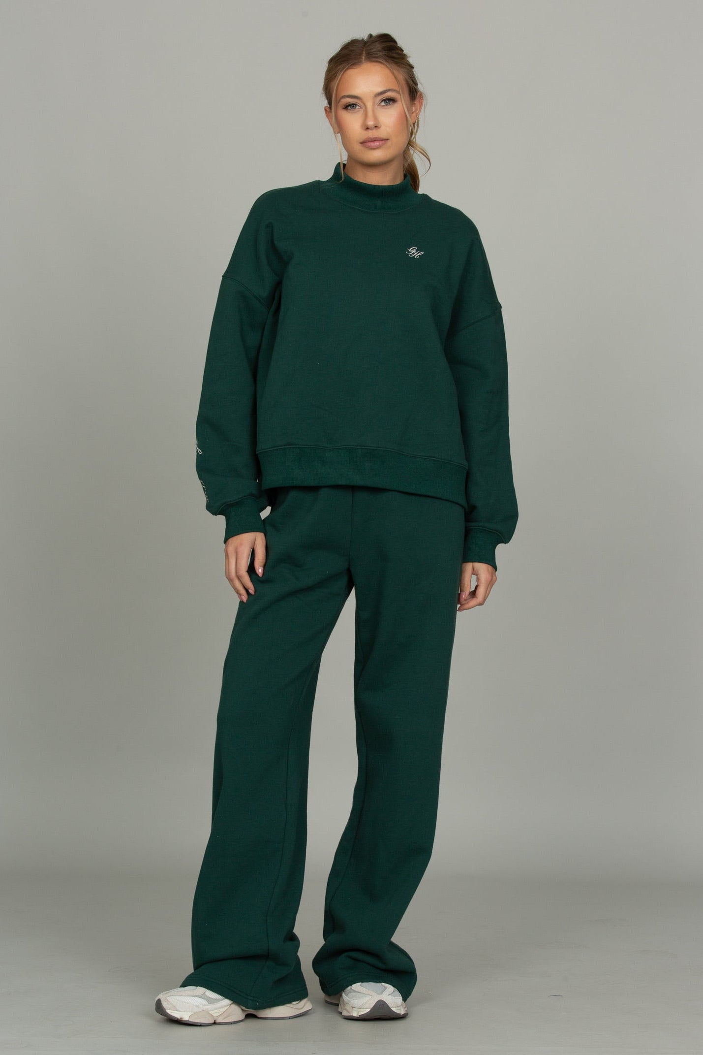 Hunter Green Prep Mock Neck