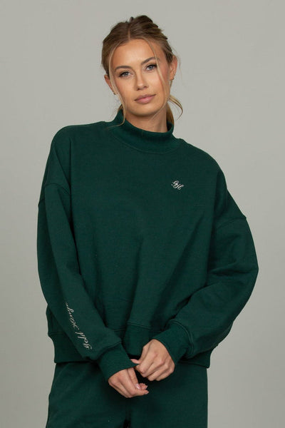 RUFFJOO. RG LOGO L/S MOCK NECK S グリーン RG LOGO L/S MOCK NECK – RUFFLOG