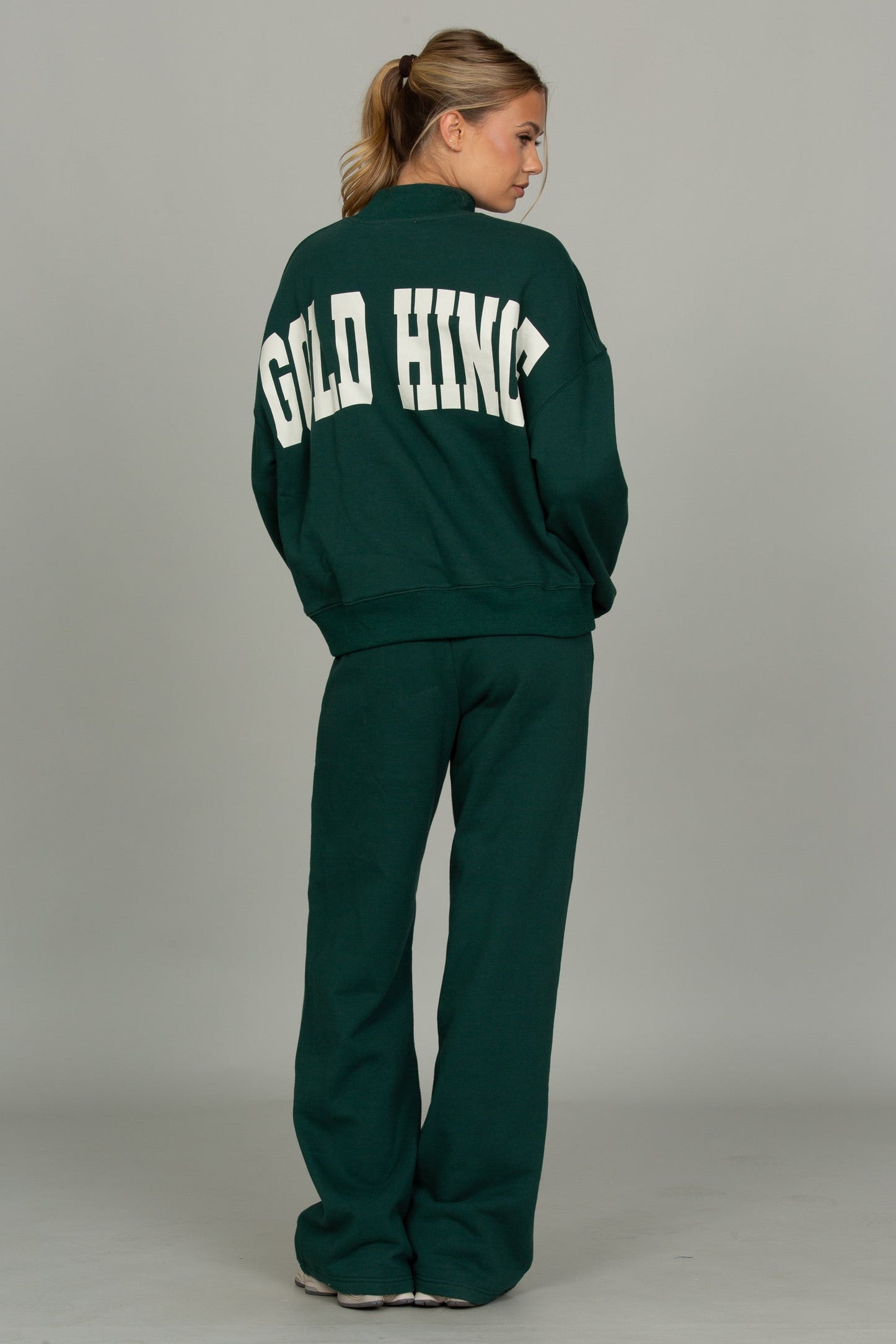 Hunter Green Wide Leg Sweatpant