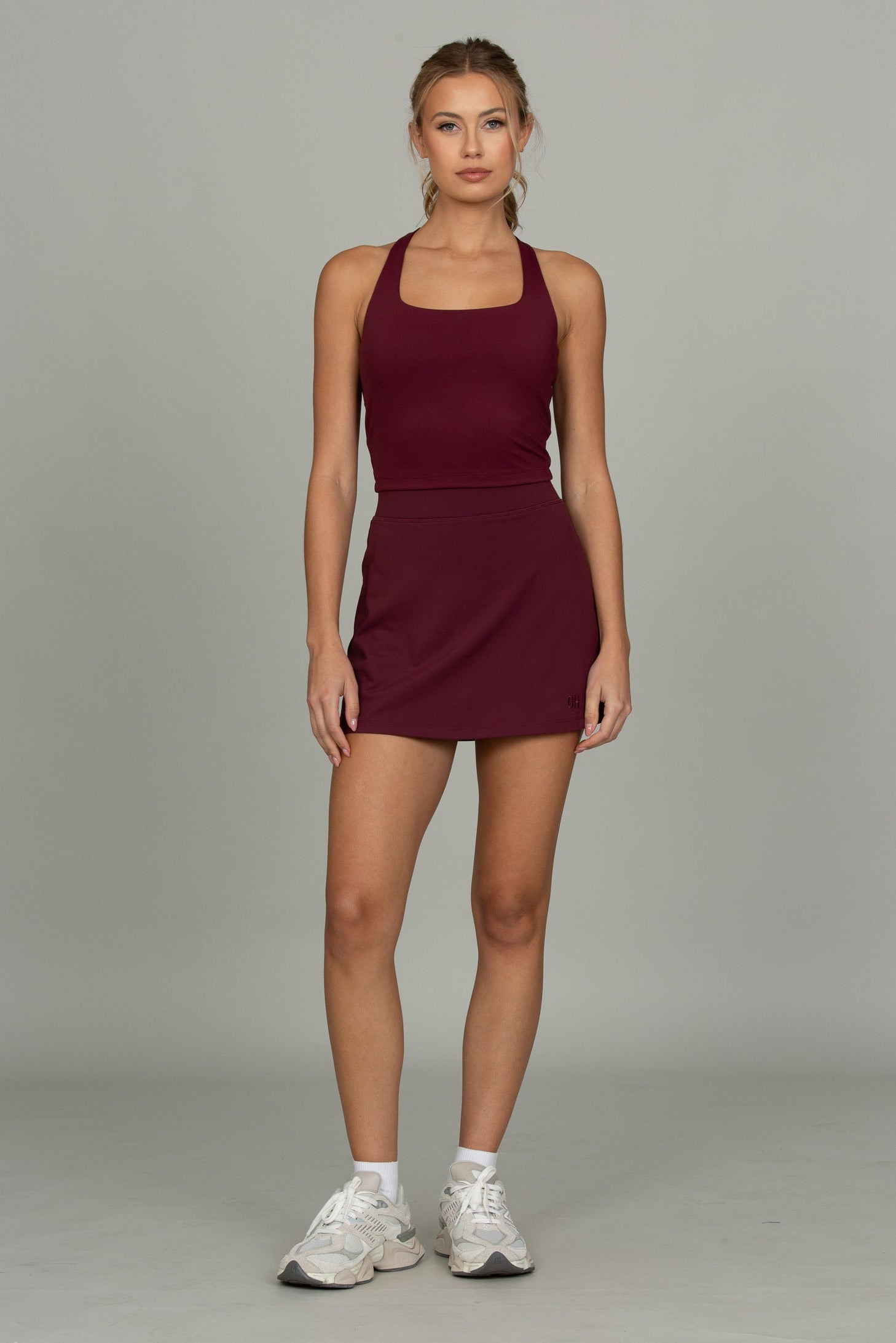 Burgundy Criss Cross Back Yoga Tank