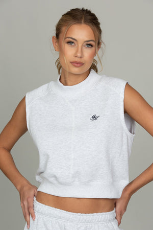 Heather Grey Mock Neck Sleeveless Top 2.0 – Gold Hinge