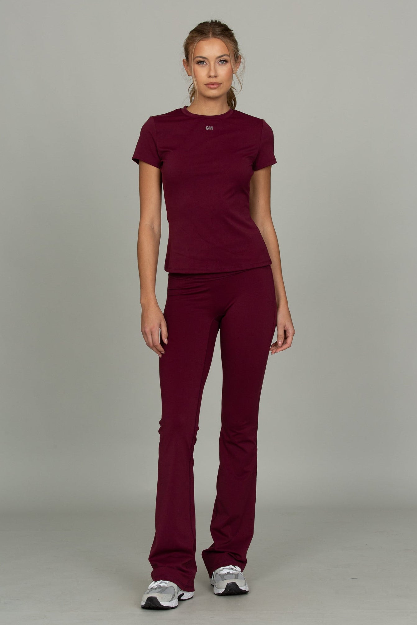Merlot Essential Foldover Flare Pant