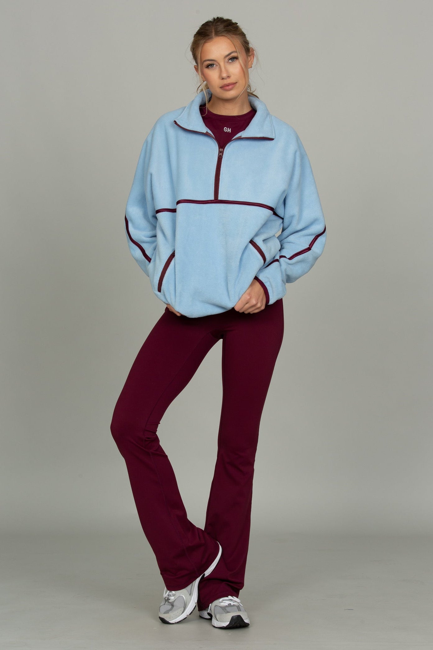 Merlot Essential Foldover Flare Pant