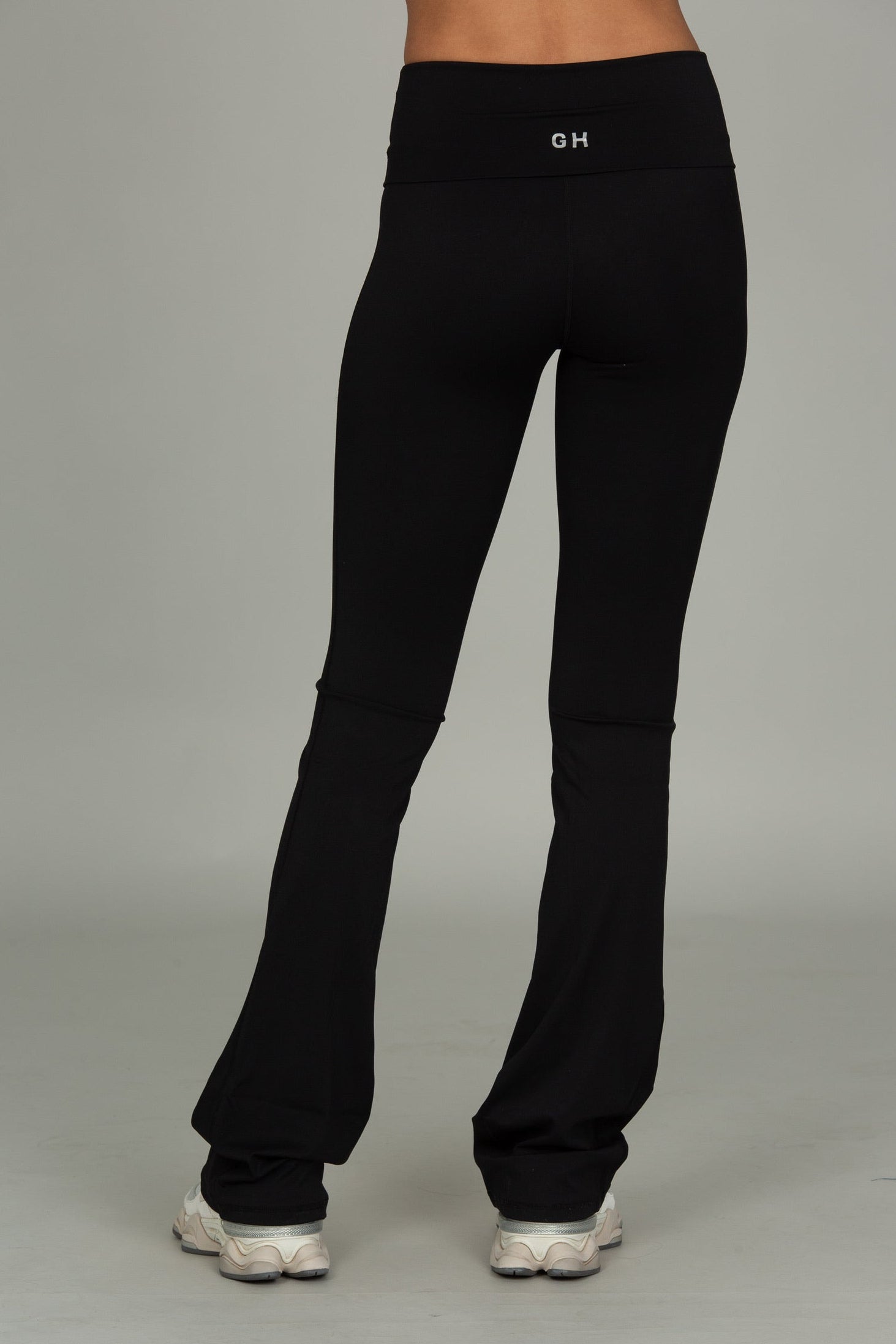 Black Essential Foldover Flare Pant