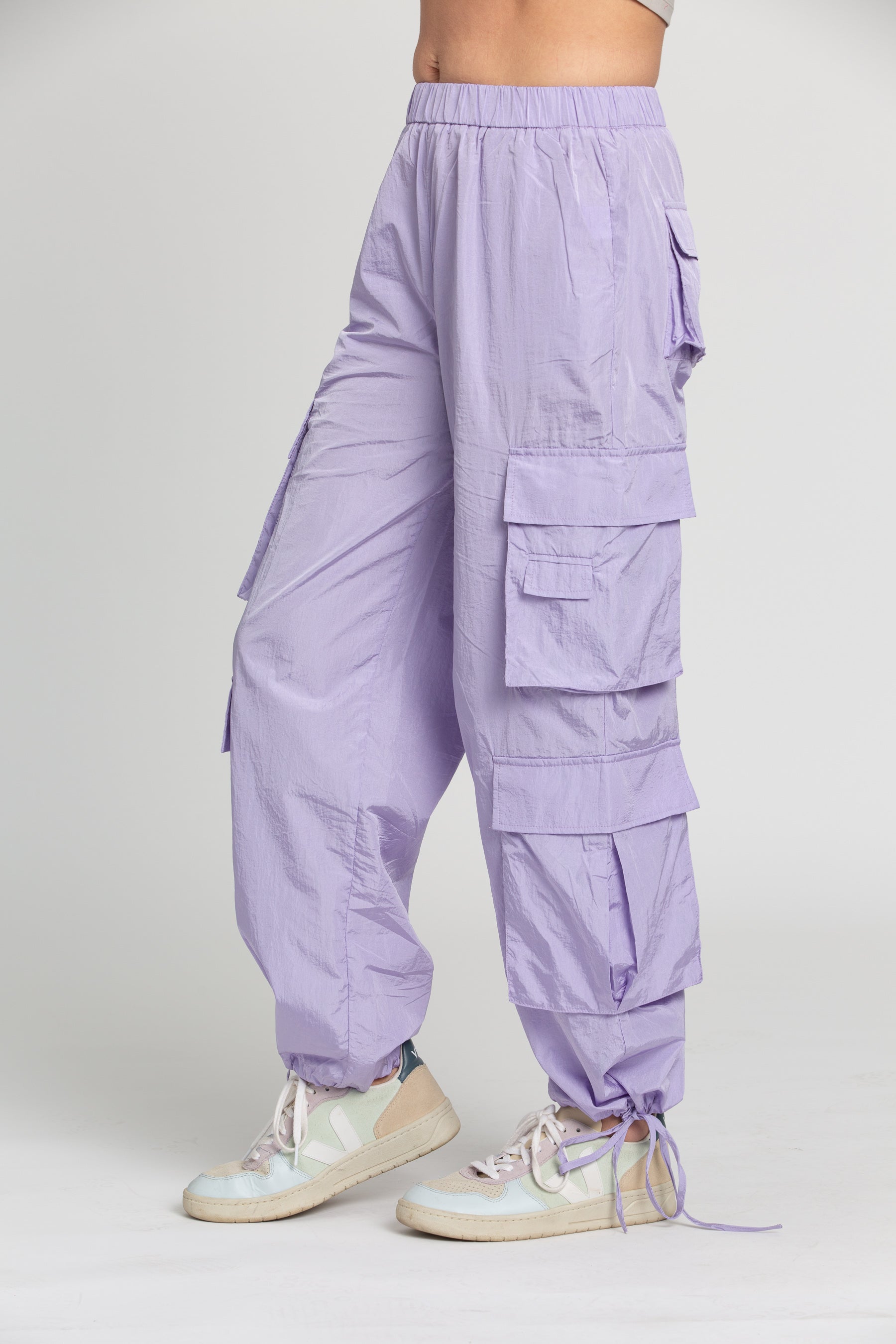 Shiny Purple Parachute Pants