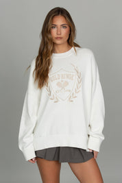 Ivory Oversized Crest Sweater