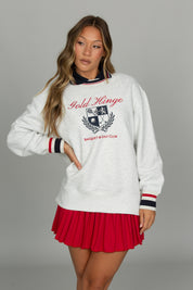 Heather Grey Heritage Oversized Crewneck