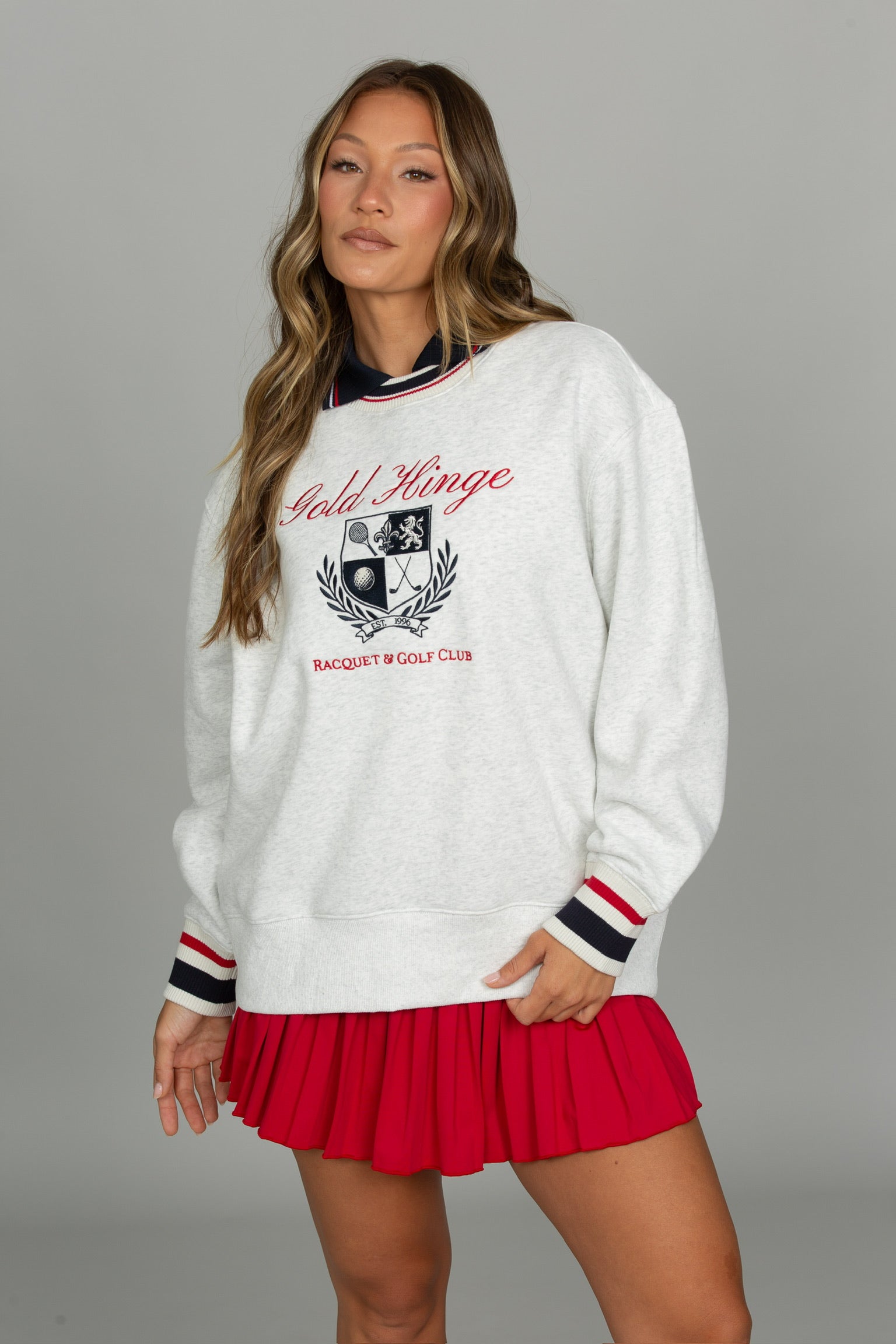Heather Grey Heritage Oversized Crewneck