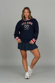 Navy Heritage Oversized Crewneck